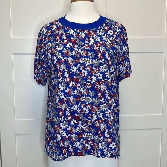 rag & bone Tops - Rag & Bone Sloane Floral Tee Blue Medium